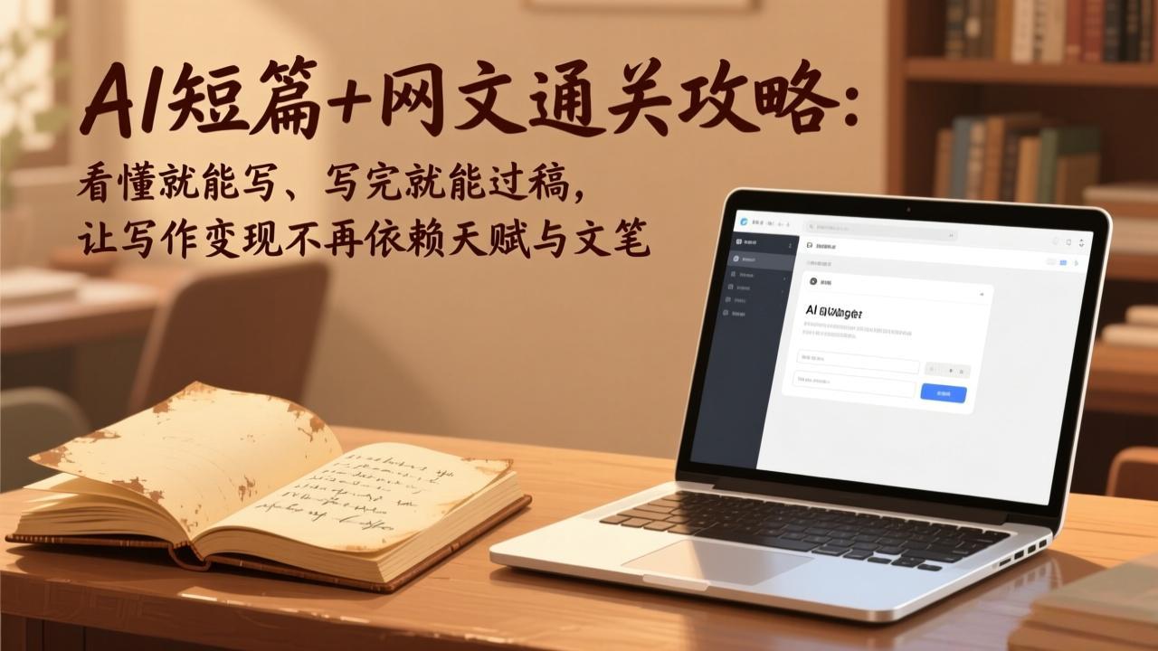 AI短篇+网文通关攻略：看懂就能写、写完就能过稿，让写作变现不再依赖天赋与文笔-资源共享