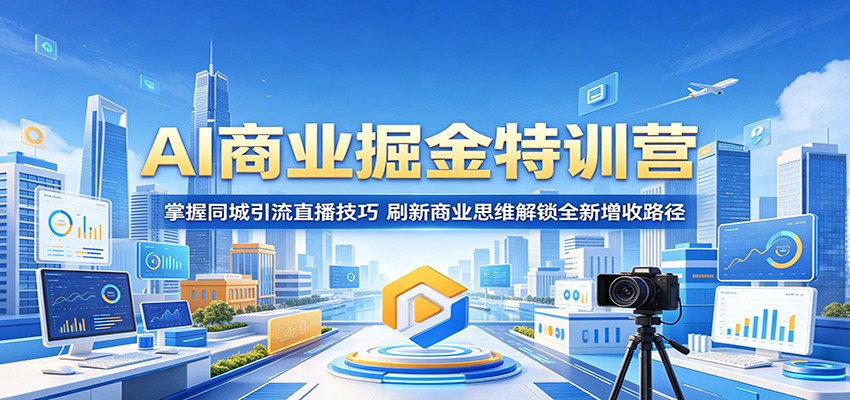 AI商业掘金特训营：掌握同城引流直播技巧，刷新商业思维解锁全新增收路径-资源共享