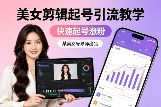 某美女号导师出品：美女剪辑起号引流教学，快速起号涨粉-资源共享