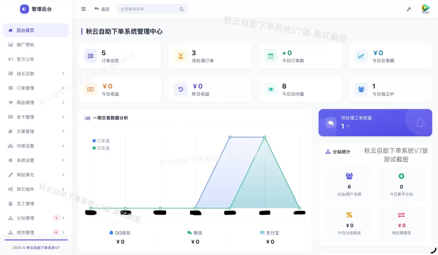 彩虹云商城二开重构美化版源码 秋云自助下单系统V7版-资源共享