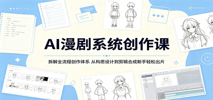 AI漫剧系统创作课：拆解全流程创作体系，从构思设计到剪辑合成新手轻松出片-资源共享