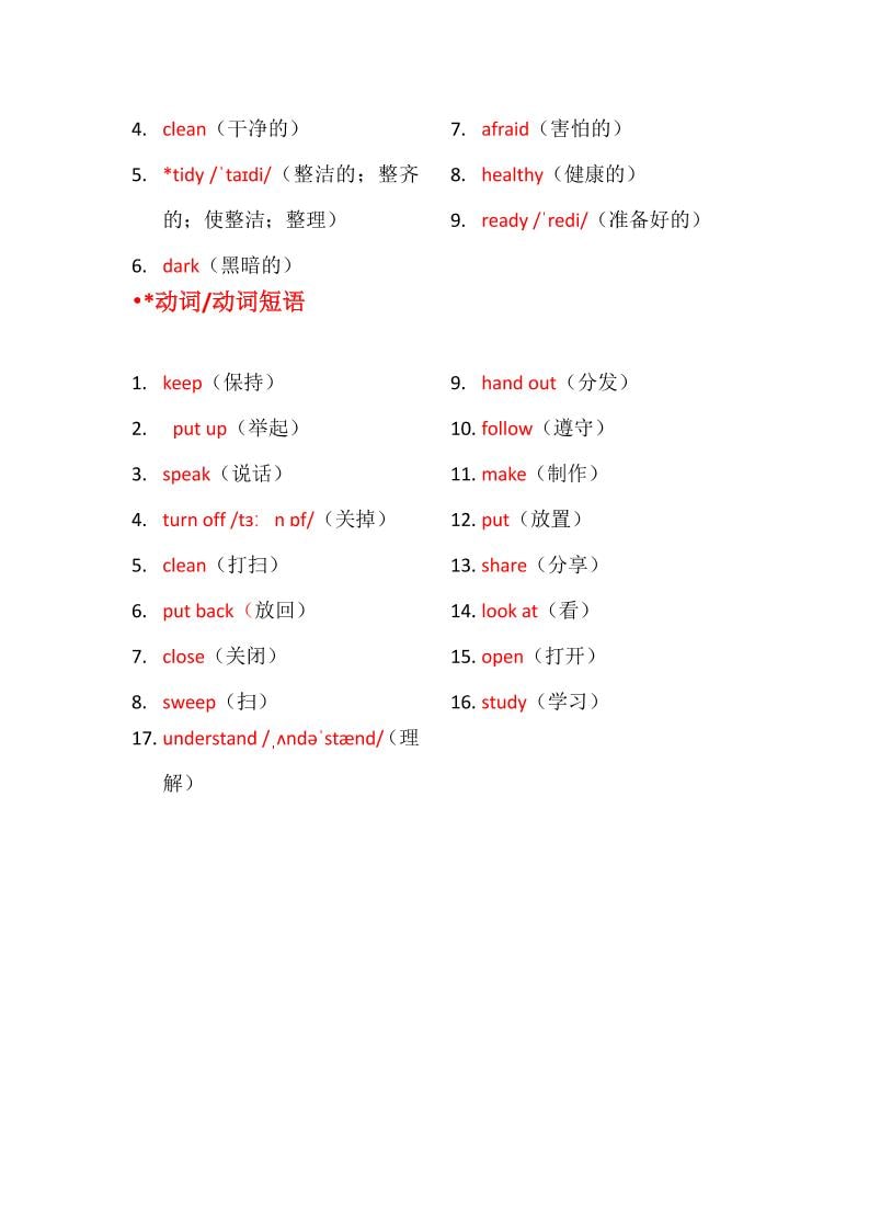 四年级下英语Unit1知识梳理+默写单《人教版PEP》-资源共享