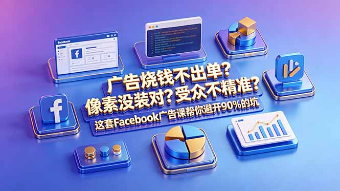广告烧钱不出单?像素没装对?受众不精准?这套Facebook广告课帮你避开90%的坑-原创双语字幕-资源共享
