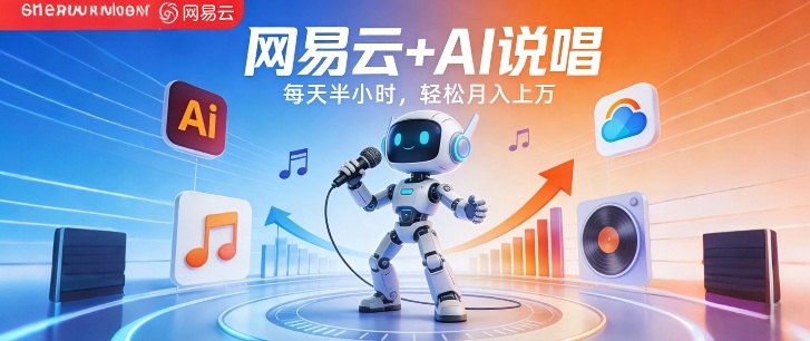 网易云+AI说唱，每天半小时，AI内容创作+流量变现，轻松月入1W-资源共享