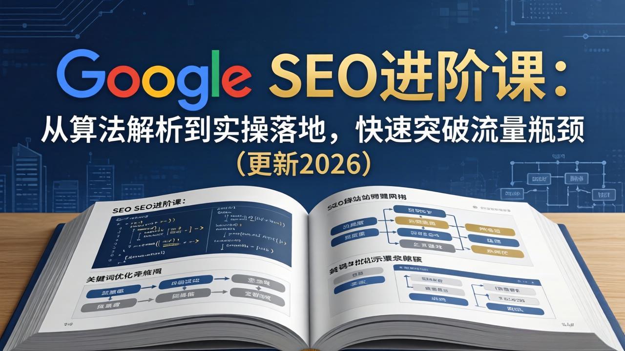 Google SEO进阶课：从算法解析到实操落地，快速突破流量瓶颈(更新2026-资源共享
