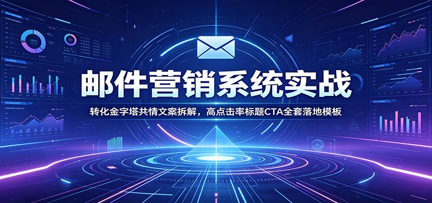 邮件营销系统实战：转化金字塔共情文案拆解，高点击率标题CTA全套落地模板-资源共享