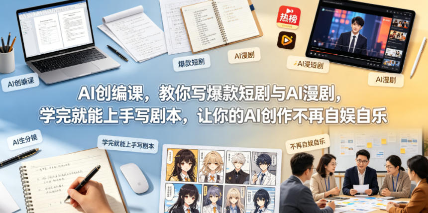 AI创编课,教你写爆款短剧与AI漫剧,学完就能上手写剧本,让你的AI创作不再自娱自乐(更新0521)-资源共享