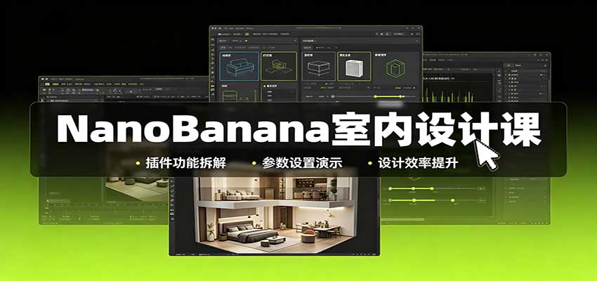 NanoBanana室内设计课：无限画布配置，插件实操，生图改图视频制作-资源共享