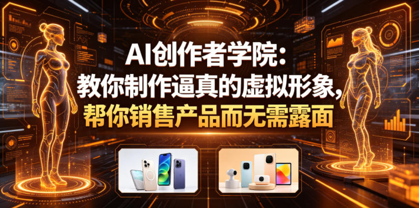 AI创作者学院:教你制作逼真的虚拟形象,帮你销售产品而无需露面【原创双语字幕】-资源共享