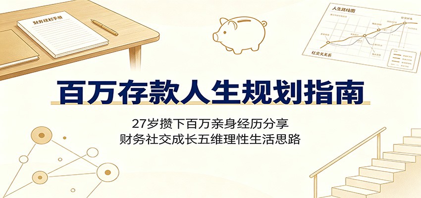 百万存款人生规划指南：27岁攒下百万亲身经历分享，财务社交成长五维理性生活思路-资源共享