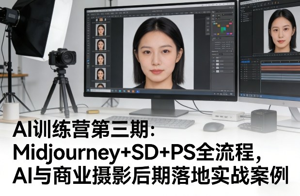 AI训练营第三期：Midjourney+SD+PS全流程，AI与商业摄影后期落地实战案例-资源共享