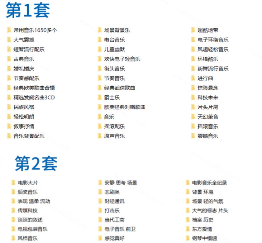 自费购买素材！超级全影视配乐素材库，超40GB内容，全中文分类，Vlog、BGM剪辑用这一套资源就够了！-资源共享