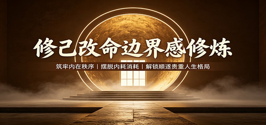 修己改命边界感修炼：筑牢内在秩序，摆脱内耗消耗，解锁顺遂贵重人生格局-资源共享