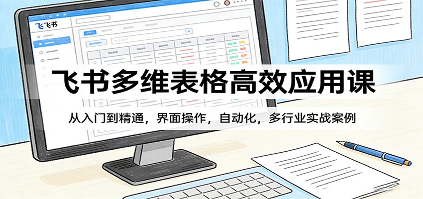 飞书多维表格高效应用课：从入门到精通，界面操作，自动化，多行业实战案例-资源共享