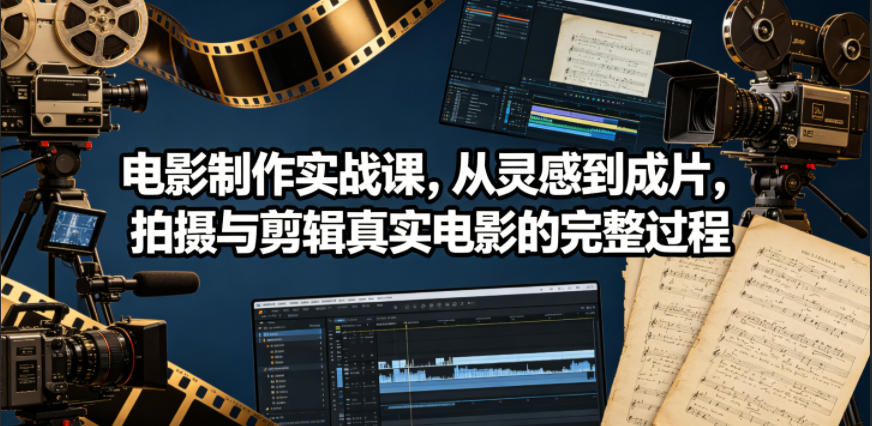 电影制作实战课,从灵感到成片,拍摄与剪辑真实电影的完整过程【原创双语字幕】-资源共享