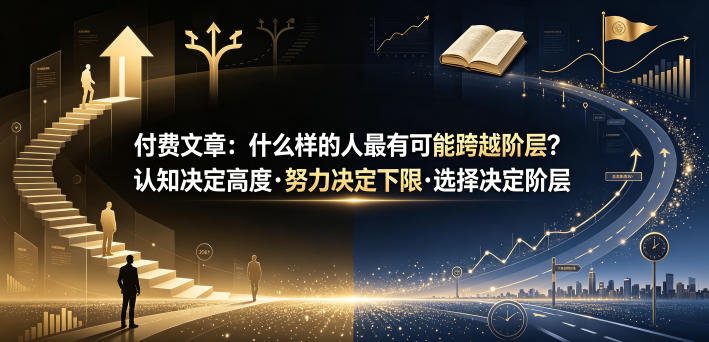 付费文章：什么样的人最有可能跨越阶层？认知决定高度·努力决定下限·选择决定阶层-资源共享