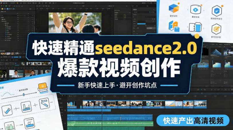 快速精通seedance2.0爆款视频创作，快速产出高清视频，避开大量创作坑点，新手也能快速上手-资源共享