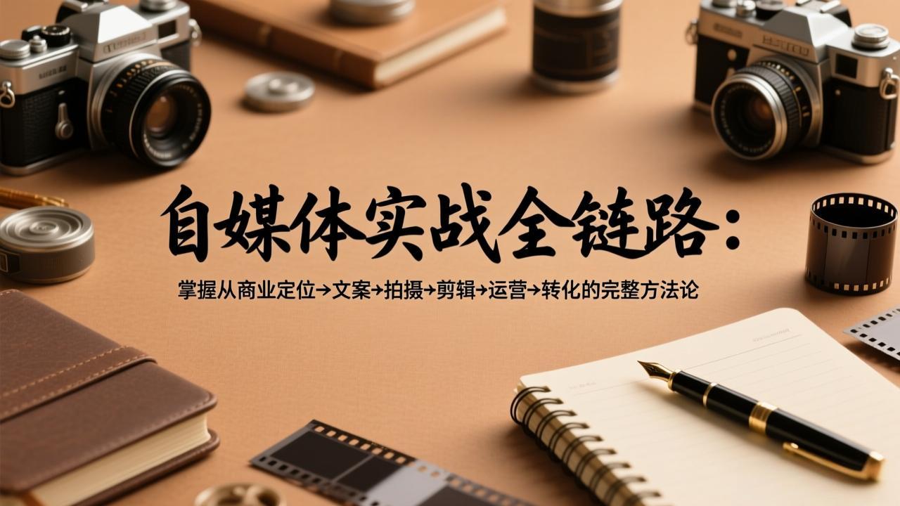 自媒体实战全链路：掌握从商业定位→文案→拍摄→剪辑→运营→转化的完整方法论-资源共享