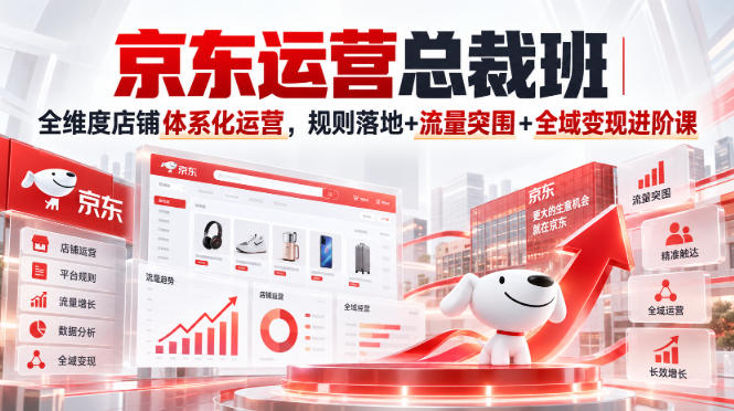 京东运营总裁班｜全维度店铺体系化运营，规则落地+流量突围+全域变现进阶课-资源共享