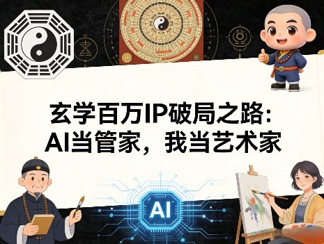 玄学百万IP破局之路：AI当管家，我当艺术家-资源共享