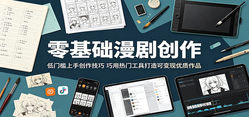 零基础漫剧创作:低门槛上手创作技巧,巧用热门工具打造可变现优质作品-资源共享