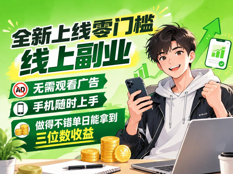 新发0撸賺米项目，不用看广告，手机可做，单日收益三位数-资源共享