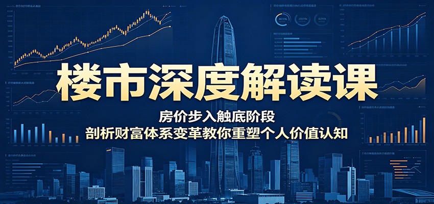 楼市深度解读课：房价步入触底阶段，剖析财富体系变革教你重塑个人价值认知-资源共享
