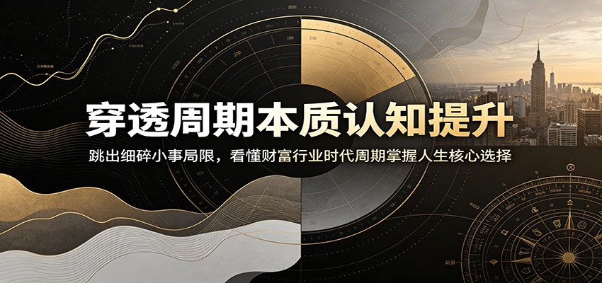 穿透周期本质认知提升：跳出细碎小事局限，看懂财富行业时代周期掌握人生核心选择-资源共享