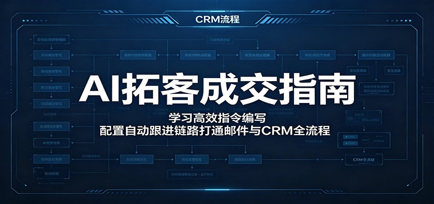 AI拓客成交指南:学习高效指令编写,配置自动跟进链路打通邮件与CRM全流程-资源共享