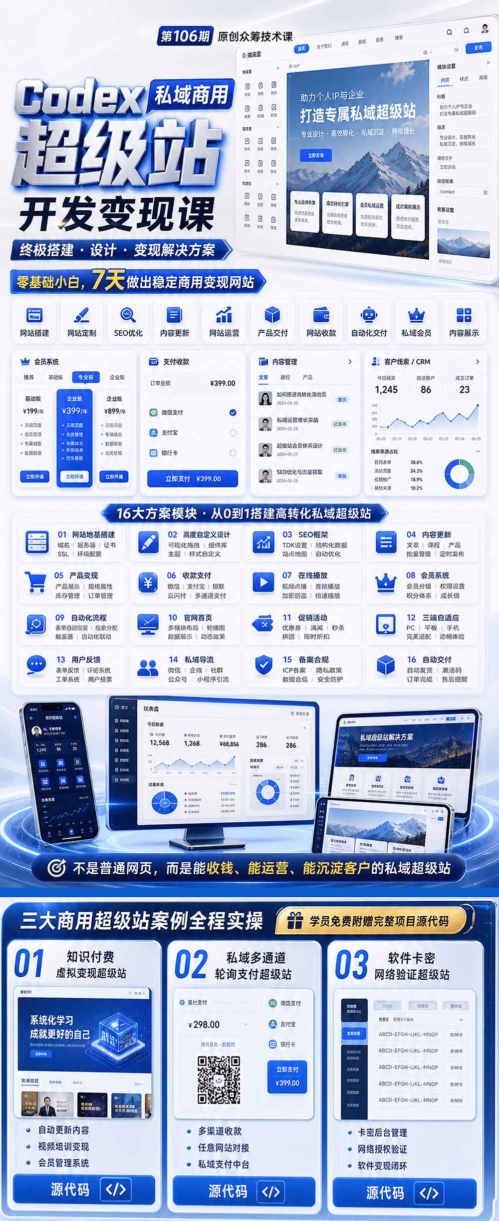 Codex私域商用超级站Ai开发变现课106期-更新0630:不是普通网站,而是能收钱,能运营,能沉淀客户的私域超级站-资源共享