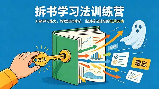 拆书学习法训练营,升级学习能力,构建知识体系,,告别看完就忘的低效阅读-资源共享
