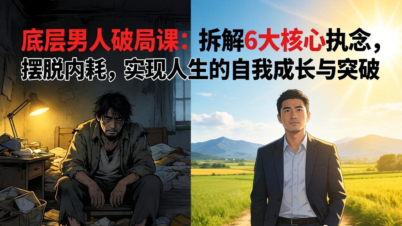 付费文章：底层男人破局课：拆解 6 大核心执念，摆脱内耗，实现人生的自我成长与突破-资源共享