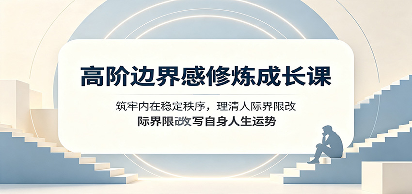 高阶边界感修炼成长课：筑牢内在稳定秩序，理清人际界限改写自身人生运势-资源共享