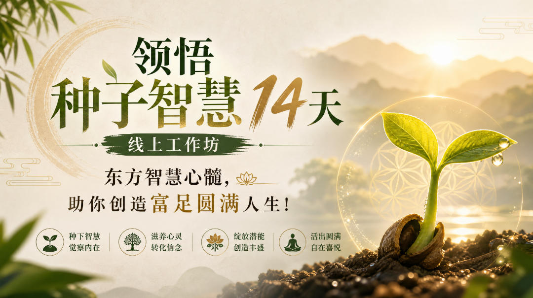 鹿大米领悟种子智慧14天线上工作坊，东方智慧心髓，助你创造富足圆满人生！-资源共享