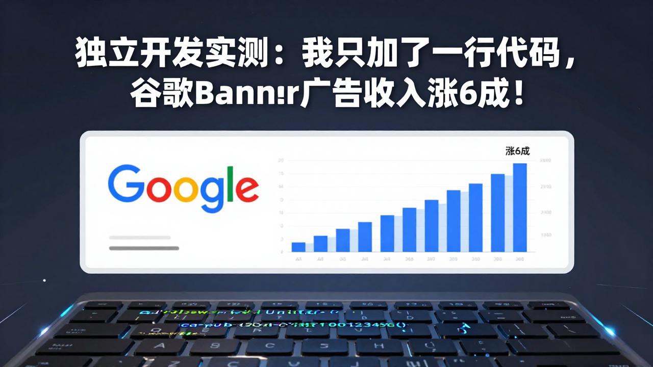 付费文章：独立开发实测：我只加了一行代码，谷歌Banner广告收入涨6成！-资源共享