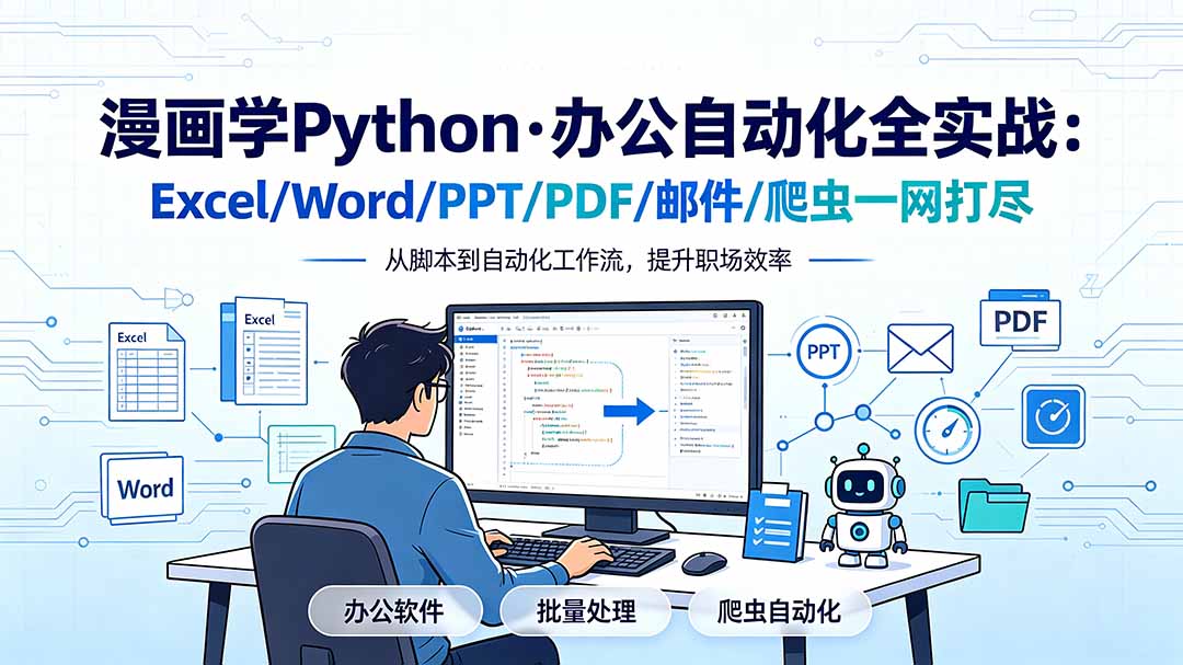 漫画学Python·办公自动化全实战：Excel/Word/PPT/PDF/邮件/爬虫一网打尽-资源共享