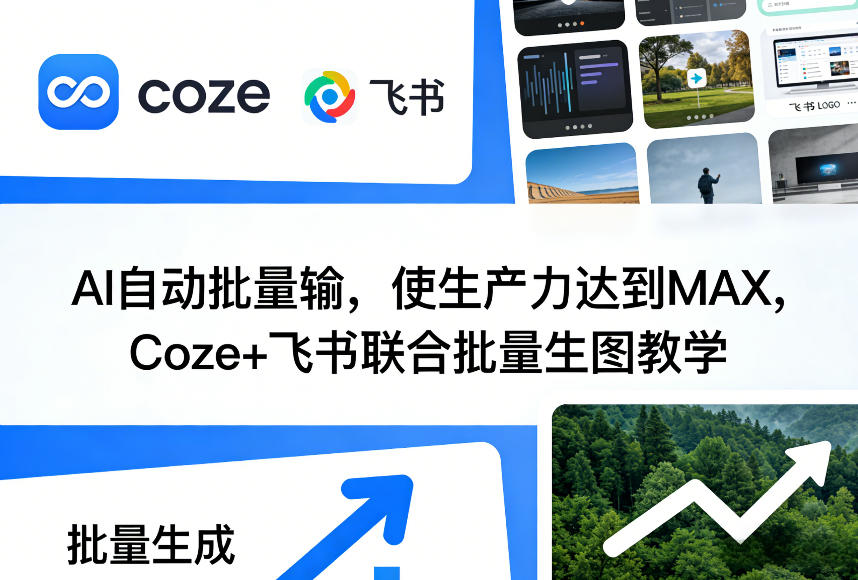 AI自动批量输，使生产力达到MAX，Coze+飞书联合批量生图教学-资源共享