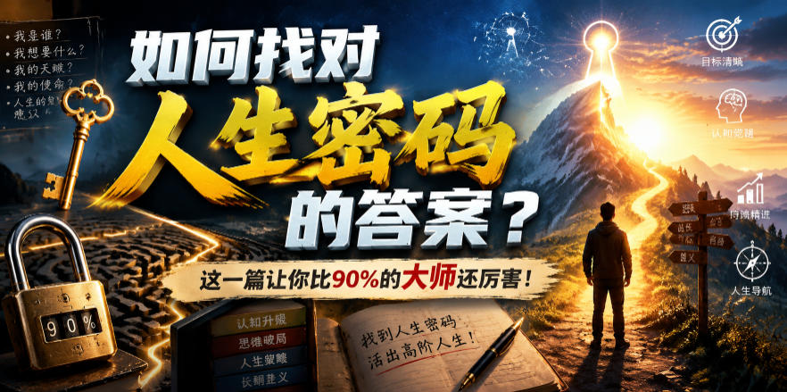 付费文章：如何找对人生密码的答案？这一篇让你比90%的大师还厉害！-资源共享