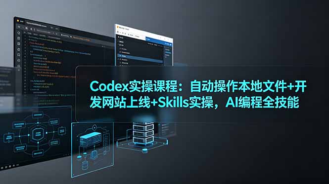 Codex实操课程：自动操作本地文件+开发网站上线+Skills实操，AI编程全技能-资源共享