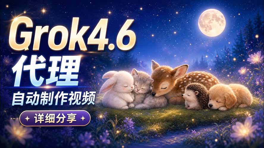 （20560期）Grok 4.6 代理自动制作视频！从提示词到成片全流程详细分享｜AI Agent 实操分享-资源共享