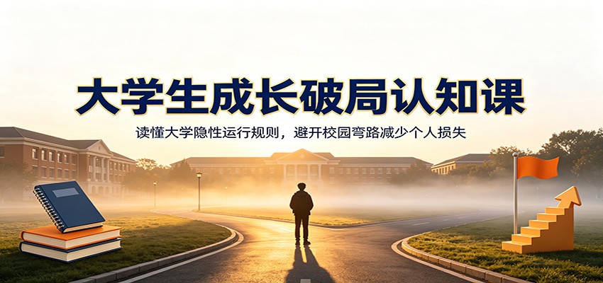 大学生成长破局认知课：读懂大学隐性运行规则，避开校园弯路减少个人损失-资源共享