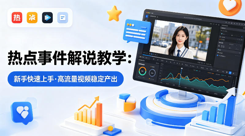 某大V的热点事件解说教学，新手也能快速上手，稳定产出高流量解说视频-资源共享