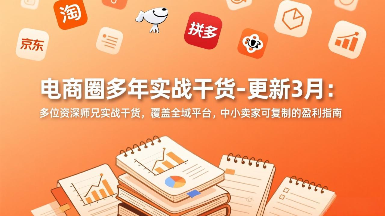 电商圈多年实战干货-更新3月：多位资深师兄实战干货，覆盖全域平台，中小卖家可复制的盈利指南-资源共享