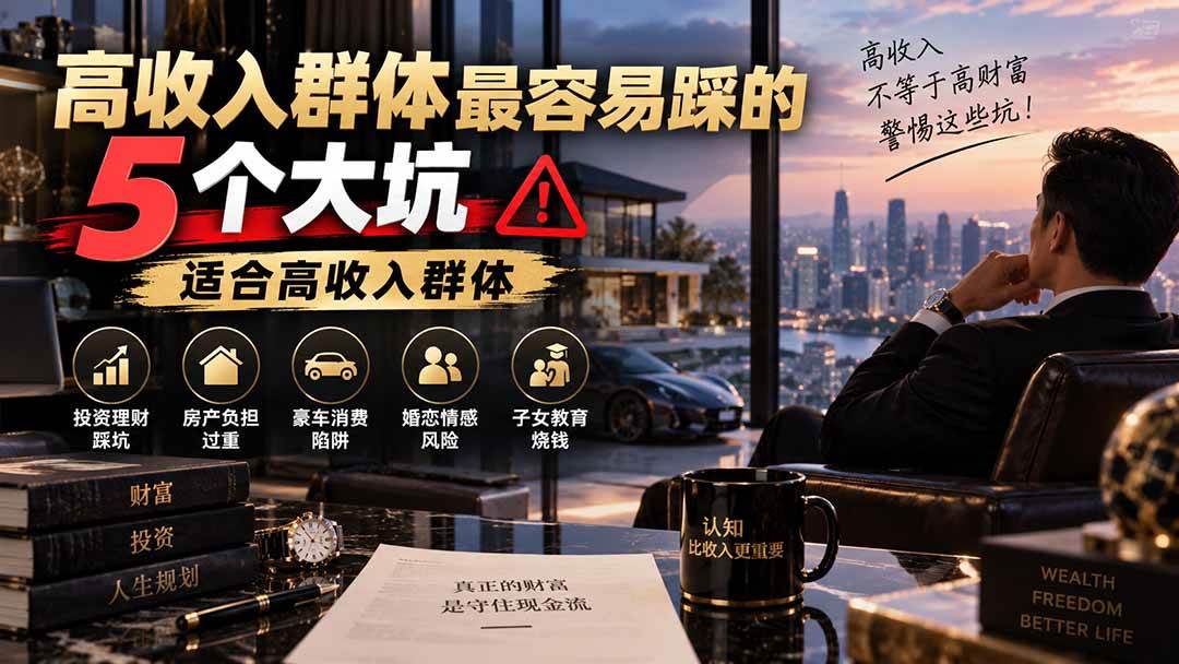 （20289期）付费文章：高收入群体最容易踩的5个大坑，适合高收入群体-资源共享