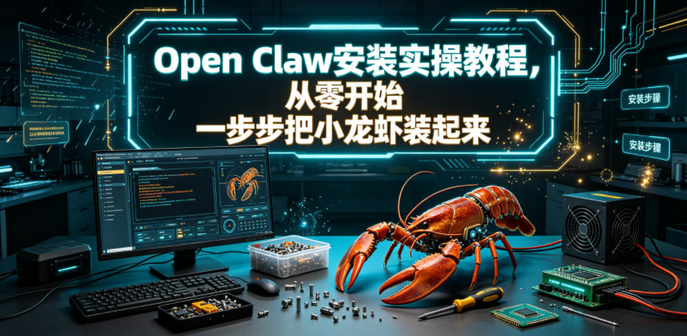 Open Claw安装实操教程,从零开始一步步一步步把小龙虾装起来-资源共享