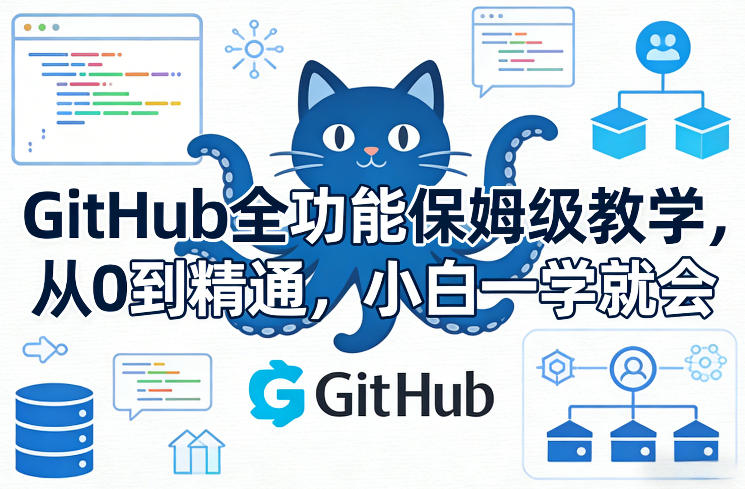 GitHub全功能保姆级教学，从0到精通，小白一学就会-资源共享