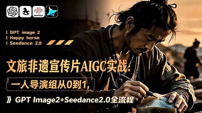 文旅非遗宣传片AIGC实战:一人导演组从0到1,GPT Image2+Seedance2.0全流程-资源共享