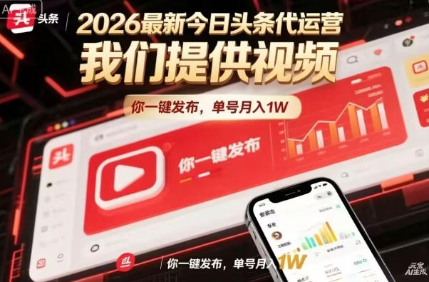 今日头条躺賺模式，你9我1，操作简单，一键发布，单机日入数百，长期合作【揭秘】-资源共享