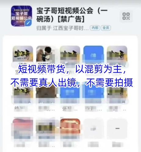宝子哥头部团队短视频带货，以混剪为主，不需要真人出镜，不需要拍摄【更新26年1月】-资源共享