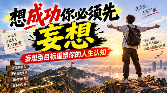 付费文章：想成功你必须先妄想，妄想型目标重塑你的人生认知-资源共享
